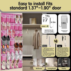 35 Pocket Over The Door <b>Shoe</b> Organizer Reusable Mesh Bag For Men Women Sneakers <b>Shoes</b> <b>Storage</b> Rack - Product Image 4