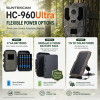 Caméra de chasse sans fil Suntekcam HC-960Ultra-Li avec carte SIM intégrée, 120MP, 4K, étanche IP65, stockage cloud gratuit, FTP, piège photo par e-mail