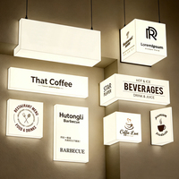Boîte à lumière LED personnalisée ultra-mince murale avec logo imprimé pour publicité de salon de coiffure, panneau publicitaire pour réception