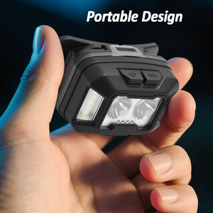 Linterna Frontal COB Recargable <span class=keywords><strong>de</strong></span> Diseño Compacto con 6 Modos <span class=keywords><strong>de</strong></span> Iluminación y Advertencia Roja <span class=keywords><strong>para</strong></span> Acampar al Aire Libre, Caza, Linterna Frontal LED Impermeable - Product Image 2