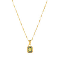 CAIOOCHE acier inoxydable nouveau collier de pierre de naissance Polaris 12 anniversaire cristal étoile clavicule pendentif collier pour femmes fille