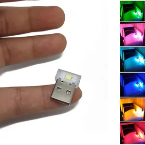 Mini interfaccia USB luci Decorative per Auto interni Auto LED piccola luce per decorazioni Auto