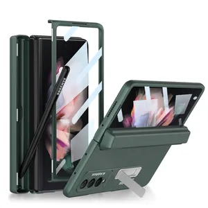 Pour Galaxy Z Fold 3 Case Magnetic Kickstand Phone Case avec boîte à charnière Protection Build in screen protection for z fold 4