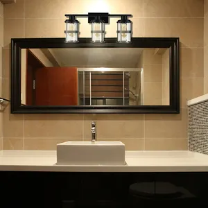 Lavius הנוכחי עונה פופולרי מוצר ברזל מסגרת 40W 3 אורות שחור יהירות אמבטיה Led מראה אור