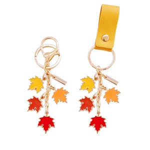 Porte-clés en alliage de zinc personnalisé, design mignon en forme de feuille ou d'animal, ornement souvenir en métal, cadeau - Product Image 4