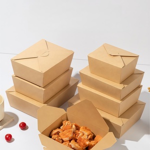 Caja de Papel Kraft para Papas Fritas, Contenedor Desechable para Comida Rápida, para Queso, Tocados con Bacon, Comida para Llevar - Product Image 3