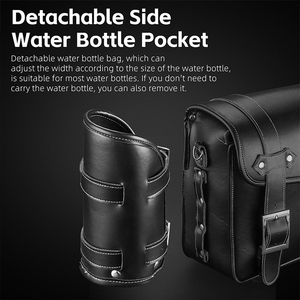 Sac de Selle Latéral Étanche en Cuir PU pour Vélo, 16L Grande Capacité, pour Voyage en Extérieur, Sport, Vélo et Moto - Product Image 2