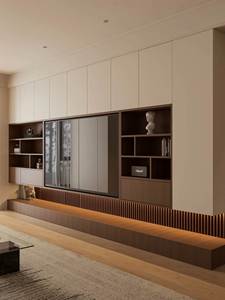 Conception de stockage minimaliste moderne de plein-mur pour des meubles de TV pour la maison meubles de salon pour l'usage d'appartement - Product Image 4