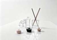 Vente en gros de flacons diffuseurs de parfum en verre transparent de haute qualité, 200 ml et 400 ml, flacon de parfum carré vide pour l'emballage d'aromathérapie