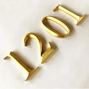 Signboard Outdoor Indoor For Home Gates Hotel Room Personalized Digits House Number Door Number Metal Electronic Signs