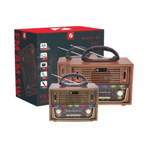 Factory Direct Sale Hand Hold Built-In Wireless Rechargeable USB FM AM SW Cassette Wooden Powerful Tws Speaker Radio Box