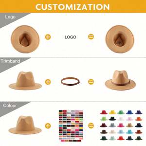 Wholesale Wide 10cm Brim Polyester/Cotton Fedora Hats for Women Image Casual Party Water <b>Drop</b> Shape Retroexcavadora Sauna Hat - Product Image 5