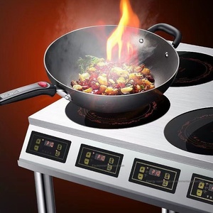 Cocinas de inducción multifunción de 4 quemadores Olla de arcilla comercial de cuatro cabezales Cocina de inducción comercial eléctrica - Product Image 4