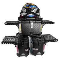 Boîtes latérales universelles multifonctionnelles en alliage d'aluminium pour moto, 35L, pour Yamaha, Honda, Suzuki, boîte latérale de moto