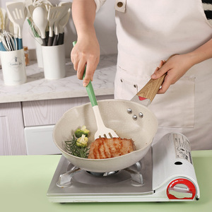 11 Piece Silicone Kitchen Utensils Set With Green Handles Heat Resistant BPA Free Food Grade Dishwasher <b>Safe</b> Cooking <b>Tools</b> - Product Image 2