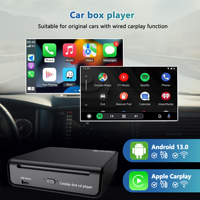 Lecteur DVD/CD USB portable avec CarPlay sans fil intégré, compatible Android Auto, pour voitures d'origine, inclut une combinaison CarPlay filaire