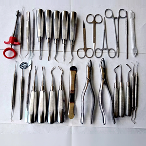 Kit de 30 Instrumentos Quirúrgicos Dentales Manuales de Acero Inoxidable con Certificación ISO CE, Elevadores y Pinzas para Extracción Oral, Estilo Alemán - Product Image 1
