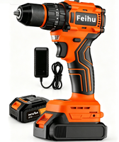 Perceuse électrique portable 21V, mandrin sans clé 10 mm, moteur sans balais, vitesse variable pour la construction et les réparations domestiques