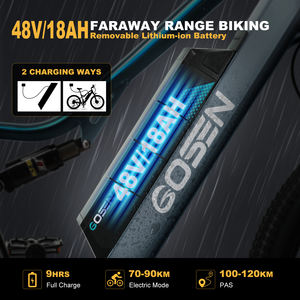 Bicicleta Eléctrica de Montaña GOSEN de 500 W y 48 V, 27.5 Pulgadas, Aleación, Frenos de Disco Hidráulicos, 9 Velocidades, Bicicleta <span class=keywords><strong>MTB</strong></span> Eléctrica para Adultos - Product Image 3
