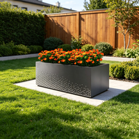 Ventes en gros de jardinières minimalistes en acier inoxydable et en aluminium, pots à fleurs en métal anti-rouille de 10 à 20 L pour la décoration de jardin extérieur