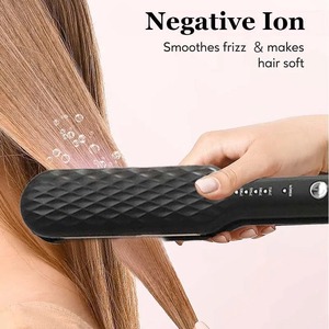 Professional Flat Iorn Straightener and Curler Temperature Adjustment Ceramic High Heat Flat <b>Irons</b> Home Salon Hair Styler Tools - Product Image 3