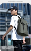 Mochila Deportiva con Cierre de Cremallera de Gran Capacidad, Personalizable, Impermeable, para Portátil, para Negocios, Viajes y Ocio, de PU