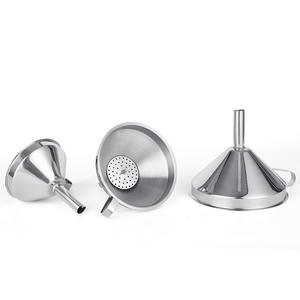 Grande 14 centímetros de aço inoxidável Funil com Septo Filtro e Leak Cone Multifuncional Prático Utensílio De Cozinha - Product Image 4
