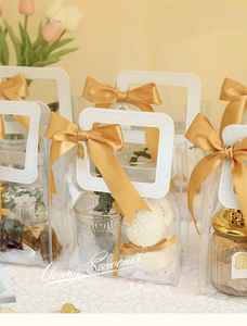 Trắng rõ ràng minh bạch mua sắm túi sang trọng rỗng túi PP ủng hộ đám cưới túi quà tặng cho khách - Product Image 2