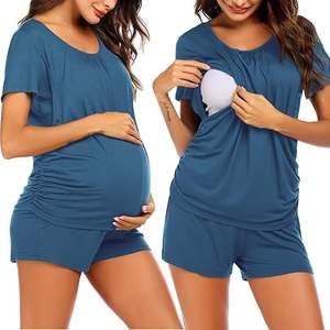 Pigiama premaman da donna, pigiama da allattamento al seno, pigiama morbido Set Casual Postpartum, abbigliamento premaman a strati - Product Image 5