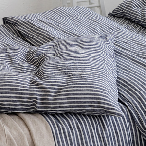 キングサイズ 100%ピュアリネン寝具セット：ホテル・ご家庭向け、ウォッシュド加工済みリネン枕カバー、掛け布団カバー、ベッドシーツ - Product Image 2