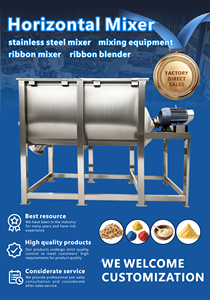 Mélangeur à ruban horizontal pour aliments pour animaux d'élevage avec double palette et alimentateur à vis - Product Image 5