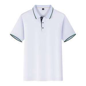 Pria kualitas tinggi untuk kemeja <span class=keywords><strong>Polo</strong></span> kustom Logo pola Solid kain rajutan untuk latihan atau pakaian sehari-hari - Product Image 1