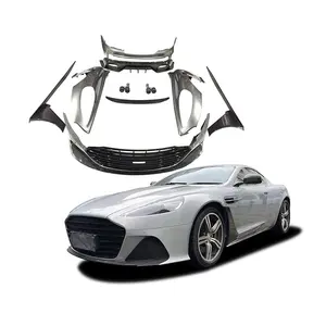 طقم جسم من الألياف الزجاجية, طقم جسم جديد من الألياف الزجاجية لـ Aston Martin DB9 تحديث DBS موديل الجبهة الخلفية للمصد الجانبي مجموعة مصدات