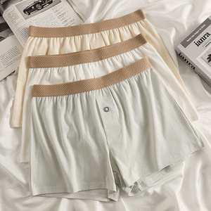 Boxer da uomo estivi a quadri leggeri e traspiranti larghi pantaloni Arro Spandex/cotone con Logo in vita Boxer da uomo - Product Image 3