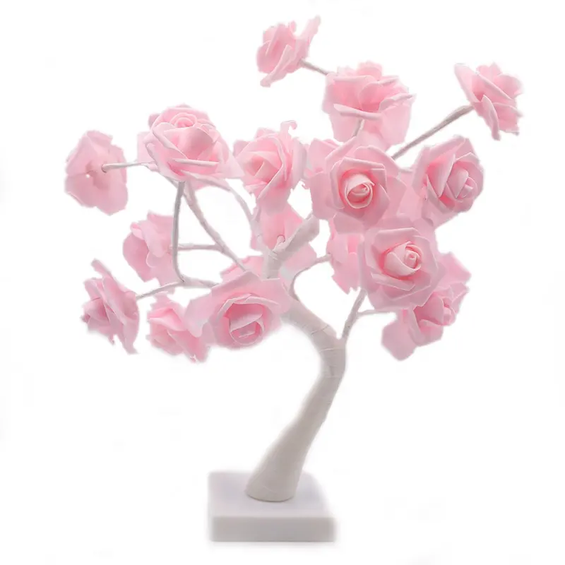 Batterie betriebene Blume Rose Nachtlicht Rose Tree Lampe Blumen licht für Home Schlafzimmer Schreibtisch Valentine Hochzeits dekoration