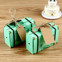 Mini valise avec tiroir, boîte cadeau en papier pour bonbons, boîte cadeau pour mariage, fête d'anniversaire, boîtes en carton kraft