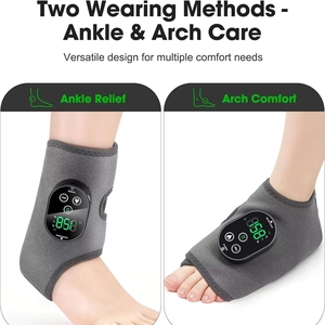 6 Wärmestufen 3 Vibrationsmodi Knöchel-Heizkissen 3-in-1 Kabelloses Fuß- und Wadenmassagegerät zur Schmerzlinderung - Product Image 5