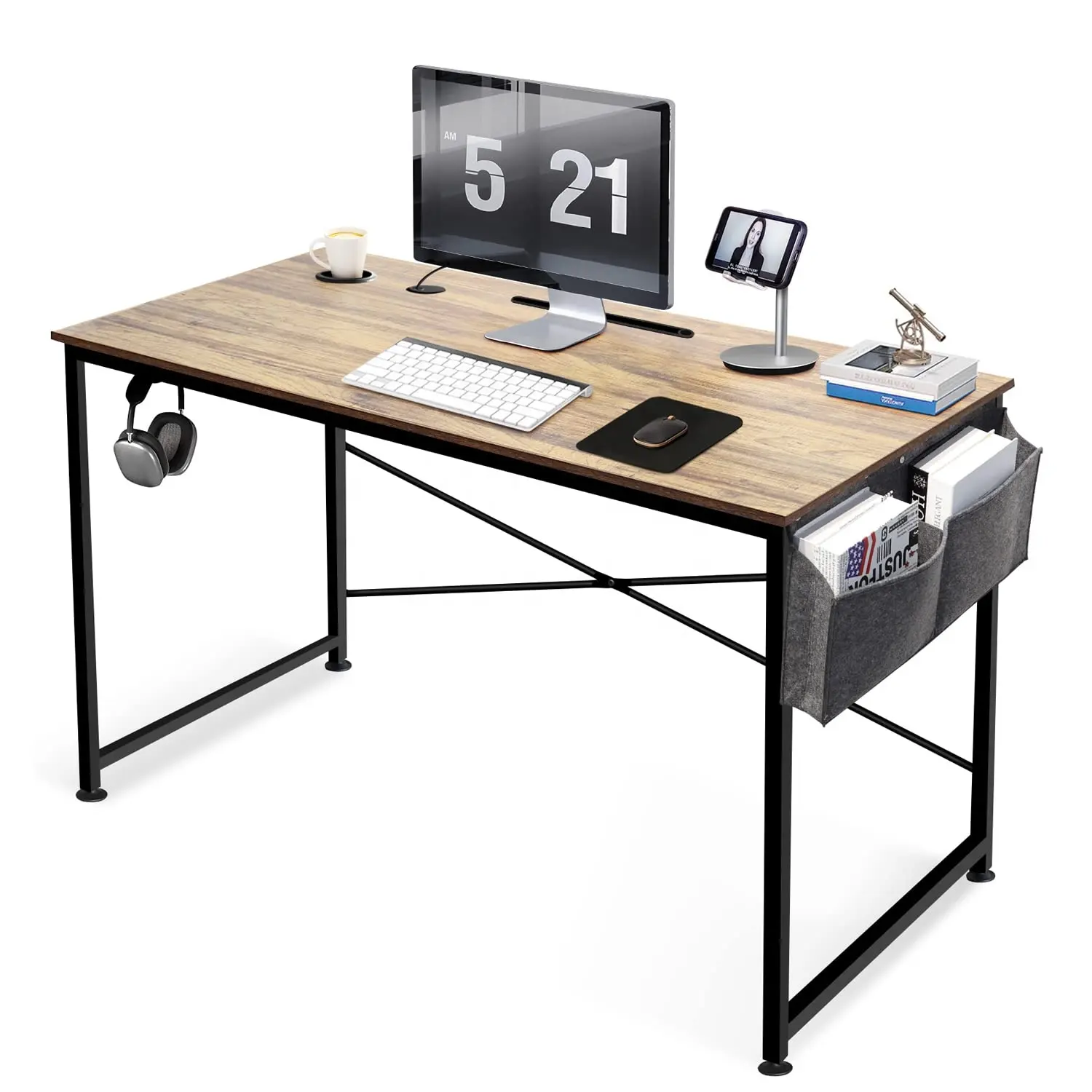 Современный минималистский компьютерный домашний офисный стол, 47 дюймов (примерно 120 см) маленький стол для обучения и письма