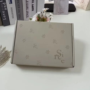 Boîtes en papier colorées personnalisées avec bande <span class=keywords><strong>d</strong></span>étachable et fermeture éclair, boîtes <span class=keywords><strong>d</strong></span>'expédition pour vêtements, boîtes <span class=keywords><strong>d</strong></span>'emballage personnalisées avec logo pour vêtements - Product Image 1