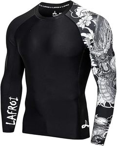 HUGE SPORTS Hombres Splice <span class=keywords><strong>UV</strong></span> Protección solar UPF 50 + Skins Rash Guard Mangas largas - Product Image 1