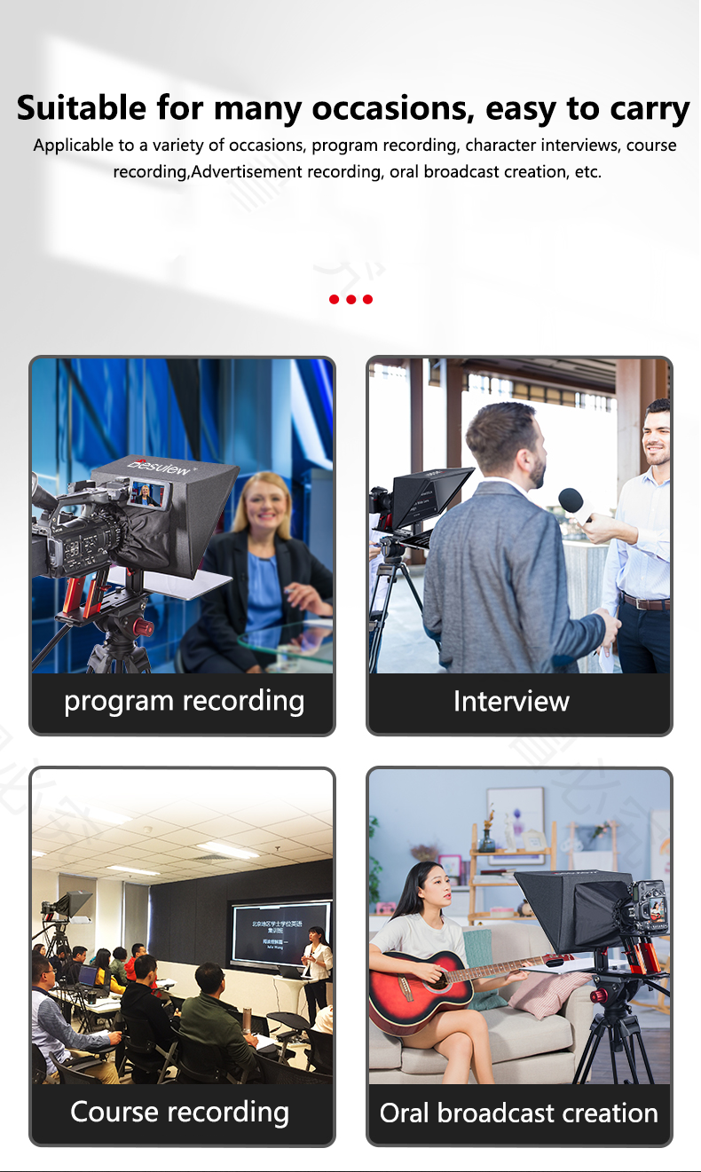 Desview Bestview TP150 Universal Teleprompter for DSLR Camera Smartphone iPad Interview Protable Camera teleprompter