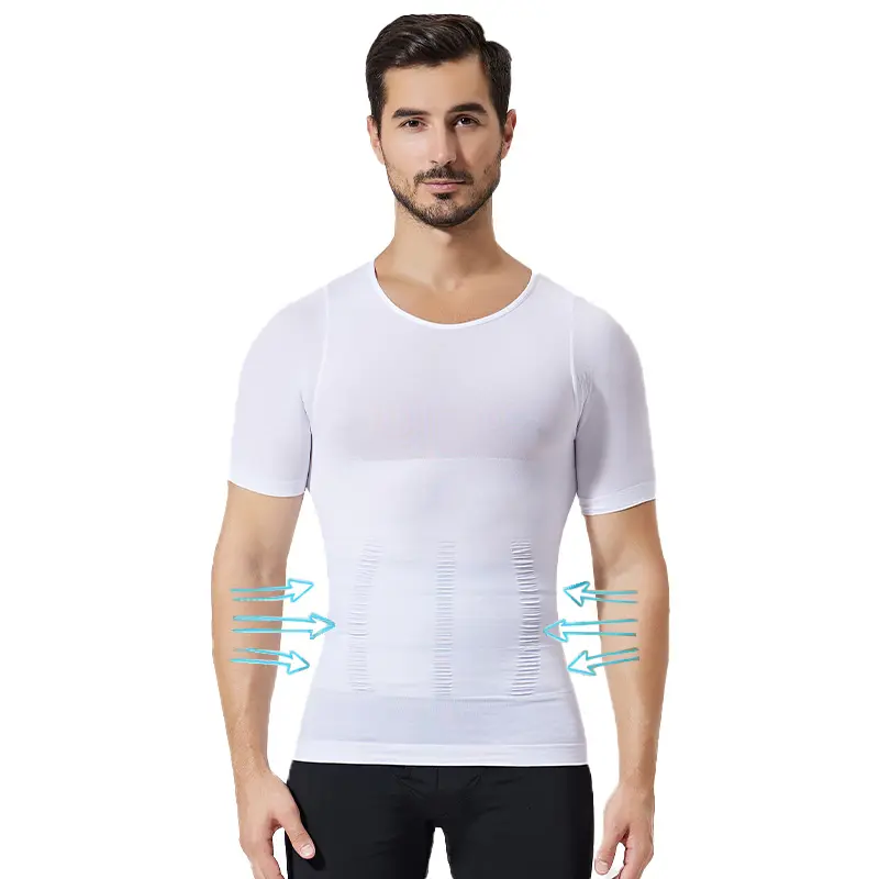 Männlich Sommer Slim Körperformer nahtloses Hemd Unterhemd Herren Kompression Shapewear Weste Herrenunterwäsche