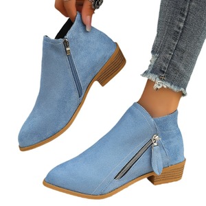 <span class=keywords><strong>Stivali</strong></span> in <span class=keywords><strong>Camoscio</strong></span> QF1 Autunno-Inverno 2026, Nuovi Modelli da Donna con Tacco Spesso e Punta Affusolata - Product Image 5