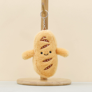 Grosir kartun lucu Baguette liontin mewah gantungan kunci mainan lembut boneka hewan kustom dengan lapisan jaring untuk promosi - Product Image 4