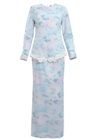 Baju Kurung malaisien pour femmes musulmanes, imprimé floral, robe formelle à fleurs 3D, ODM OEM en gros