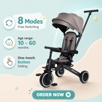 BEBELUX Vélo d'équilibre pour enfants avec logo personnalisé, en alliage d'aluminium, modulaire, multi-étapes, évolutif, pour les 0,8-6 ans, tricycle