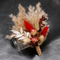 G87 Décoration de gâteau de mariage de Noël personnalisée et personnalisée Fournitures de fête d'anniversaire avec décorations de pampas séchées et de feuilles