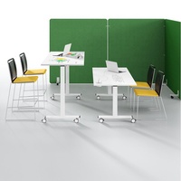 Table pliante personnalisée de bonne qualité, bureau avec roulettes, pour réunion au bureau, formation à la mode, offre spéciale