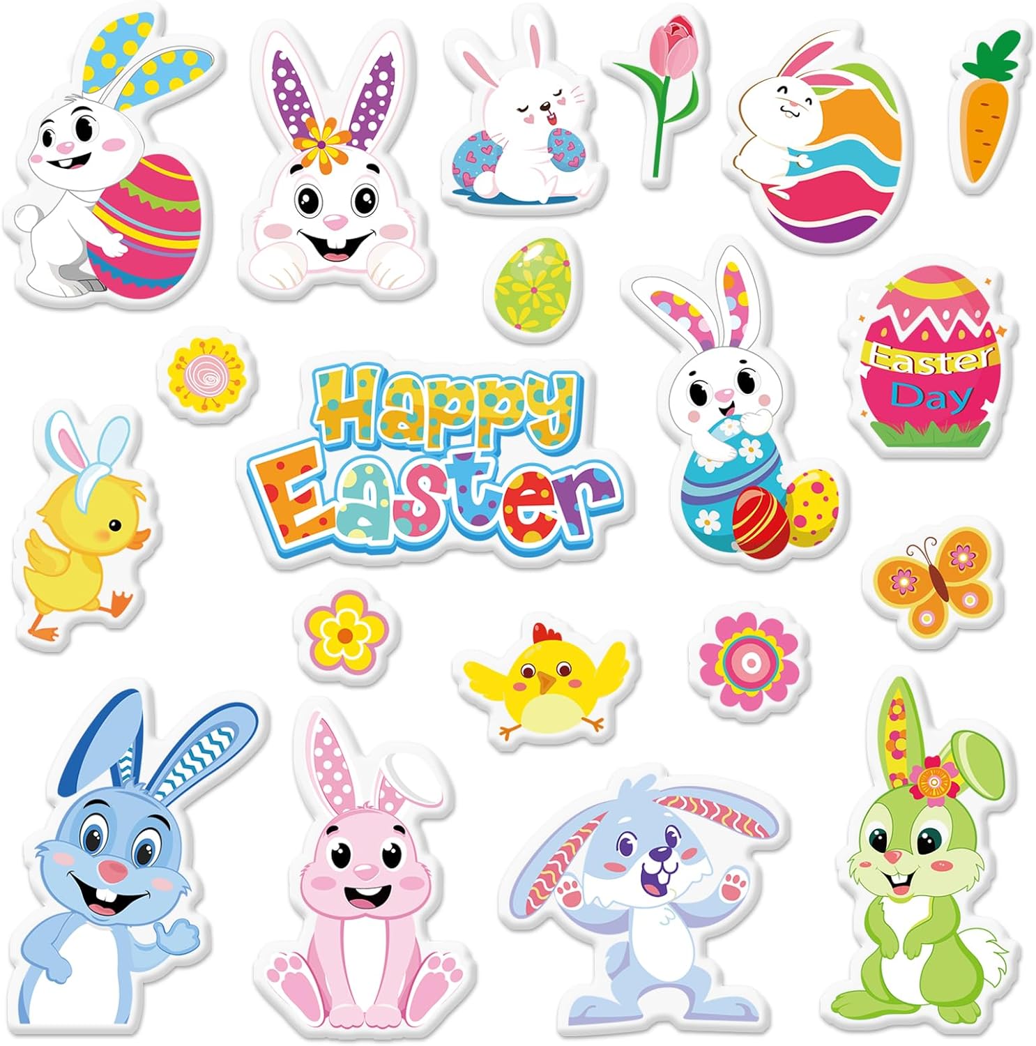6" X 12" Easter Yellow Bunny Window Gel Clings By Place & Time