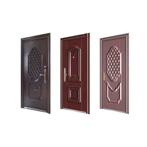 Main Gate Modern Metal Other Front Entry Doors Cheap Steel Door For Houses